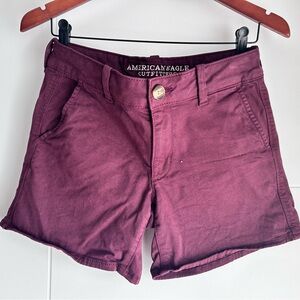 American Eagle Outfitters Women's Plum High Waist Shorts